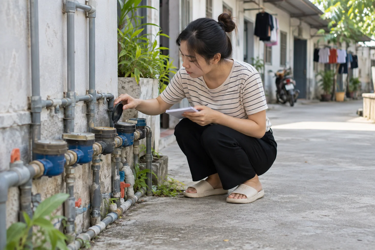 Ảnh minh họa: Chia chi phí nước dùng chung ở nhà trọ theo dữ liệu và thỏa thuận