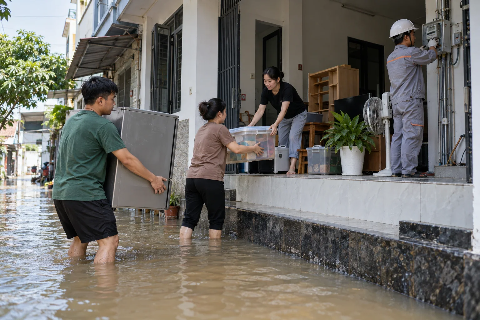 Ảnh minh họa: Kiểm soát ra vào đồng thời bảo đảm đường thoát
