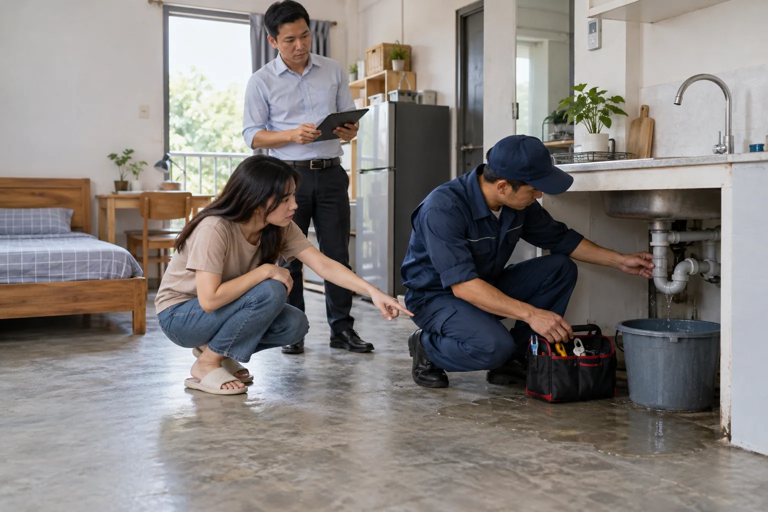 Ảnh minh họa: Quy trình tiếp nhận và xử lý yêu cầu sửa chữa phòng trọ